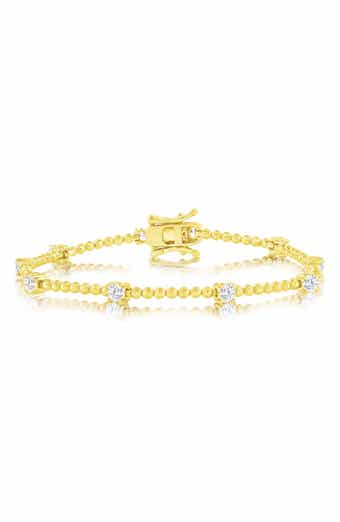 Round Cubic Zirconia Beaded Bracelet