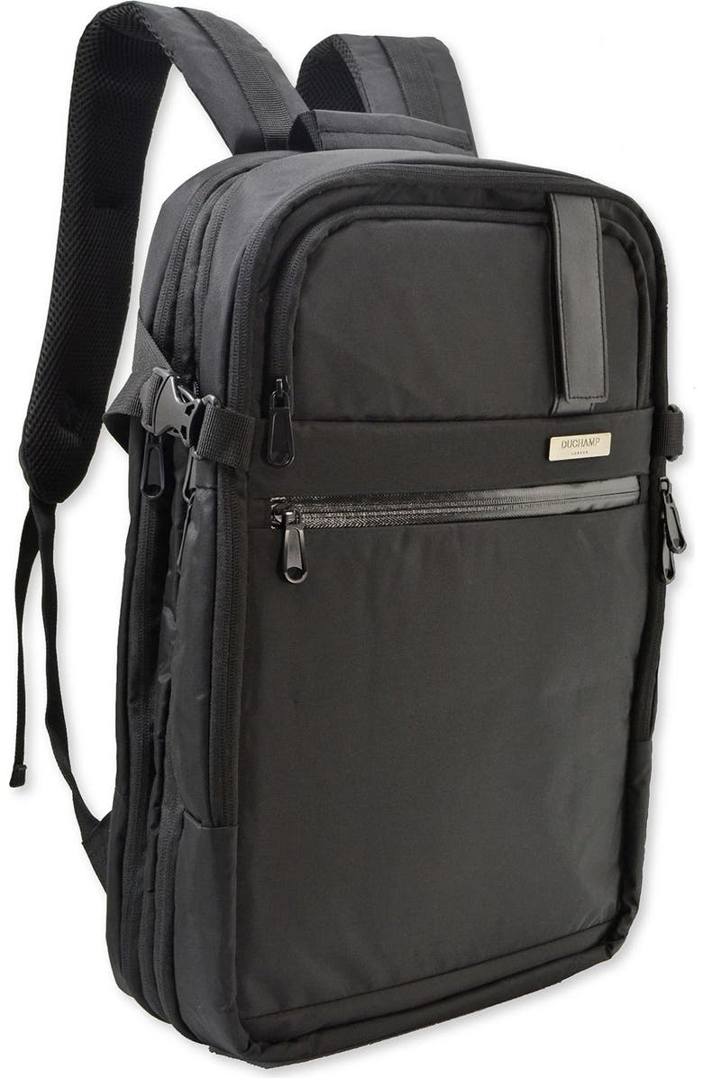 Duchamp Getaway Carry-On Backpack Suitcase, Alternate, color, Black