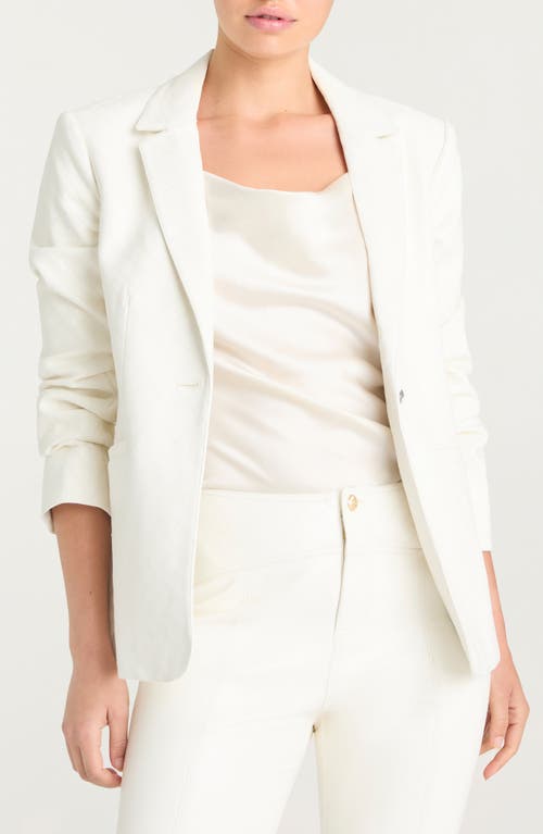 Cinq À Sept Khloe Quilted Faux Leather Blazer In White