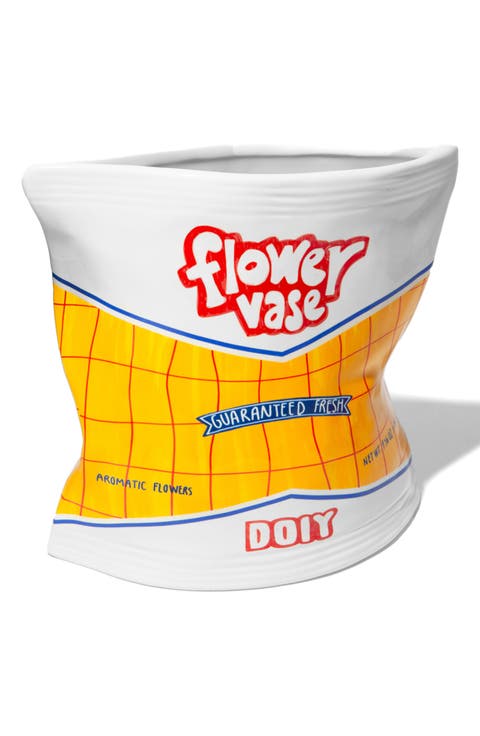 Chips Bag Ceramic Vase