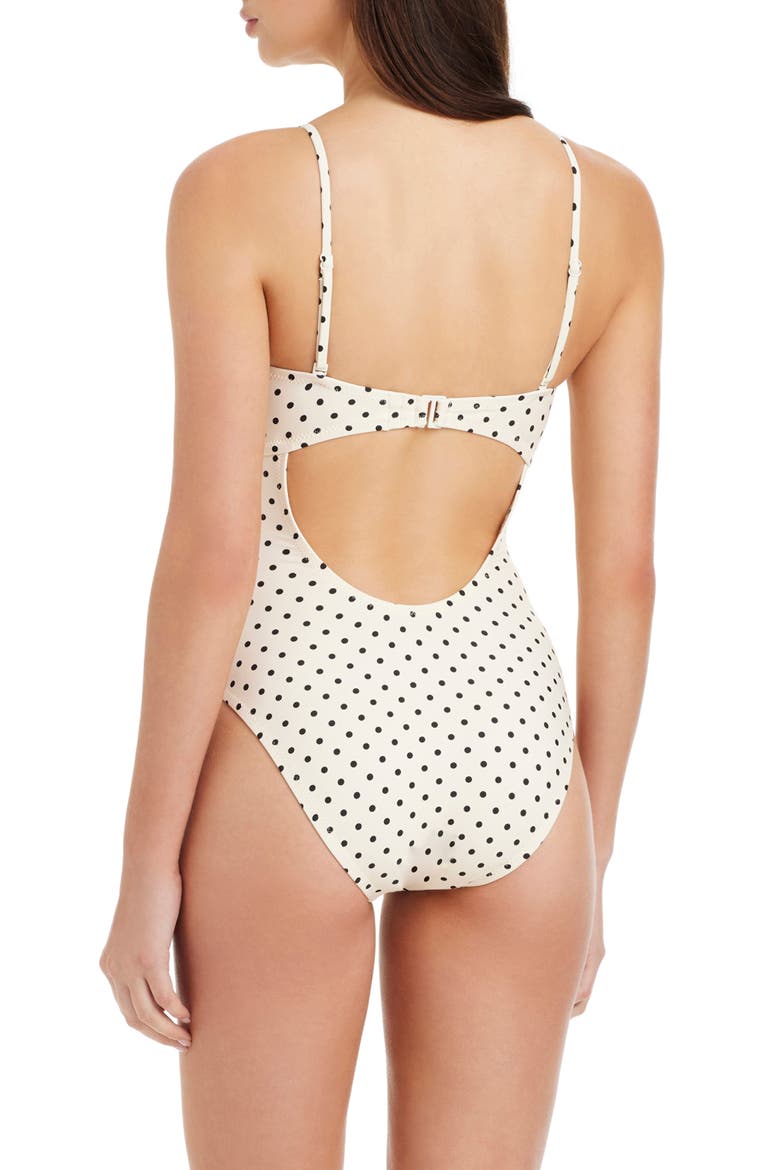 Merrow Underwire One-Piece Swimsuit, Alternate, color, WHITE SAND