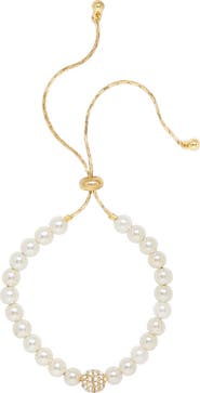 Ettika Pearl Beaded Slider Bracelet
