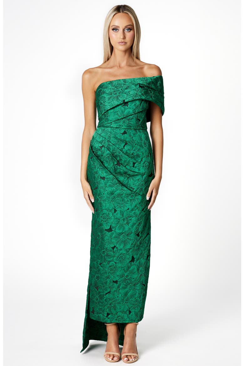 Amyilya Off Shoulder Maxi, Main, color, GREEN