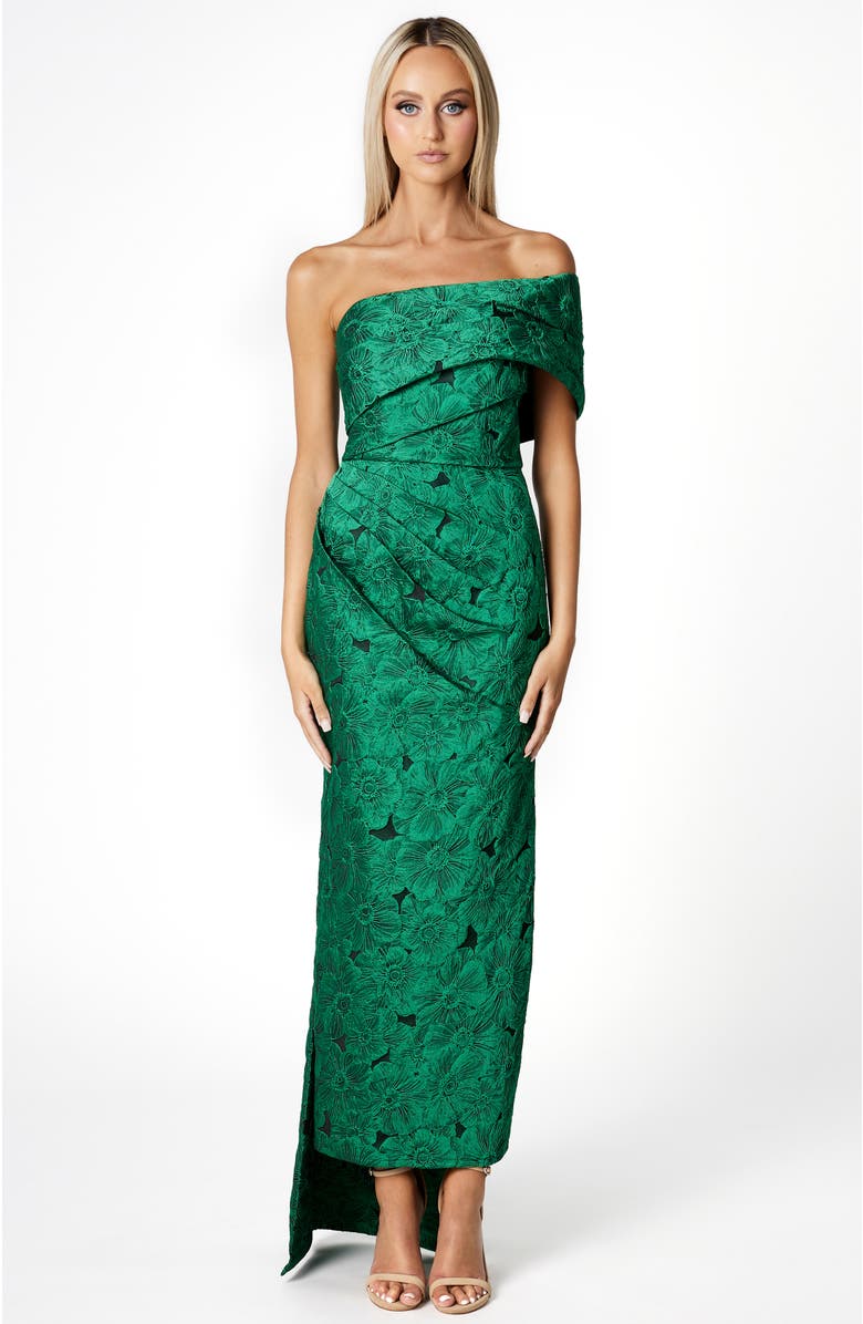 Bariano Amyilya Off Shoulder Maxi, Main, color, Green