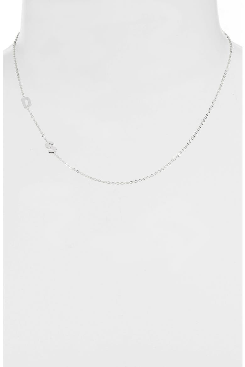 Argento Vivo Personalized Two Initial Necklace, Alternate, color, SILVER