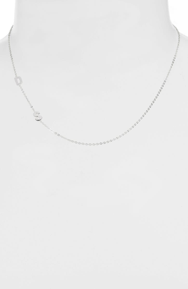 Argento Vivo Sterling Silver Argento Vivo Personalized Two Initial Necklace, Alternate, color, 