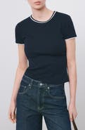MANGO Contrast Trim T-Shirt