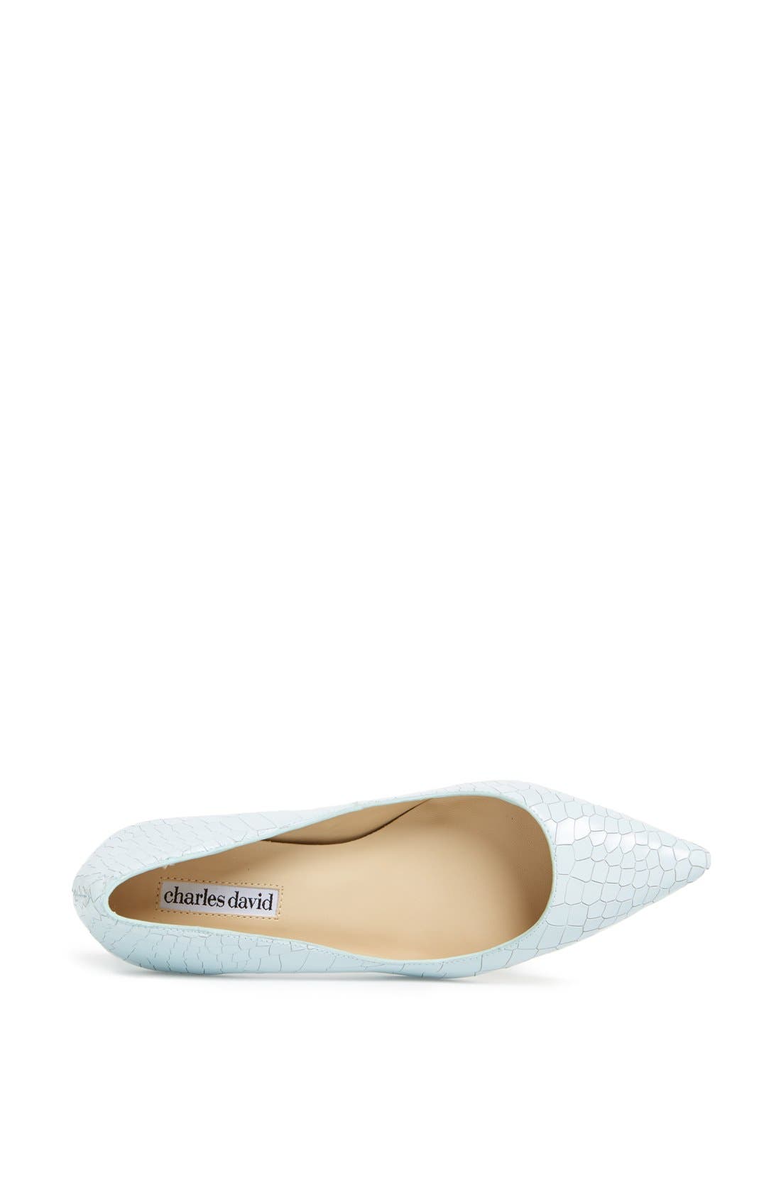 'Luisa' Leather Pump, Alternate, color, SKY BLUE