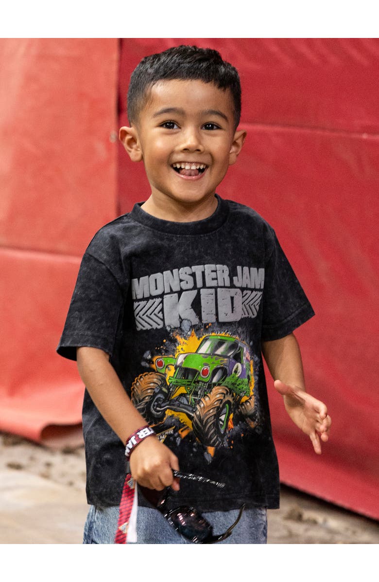 Monster Jam Grave Digger Short Sleeve Tee, Alternate, color, Grave Digger Kid Black