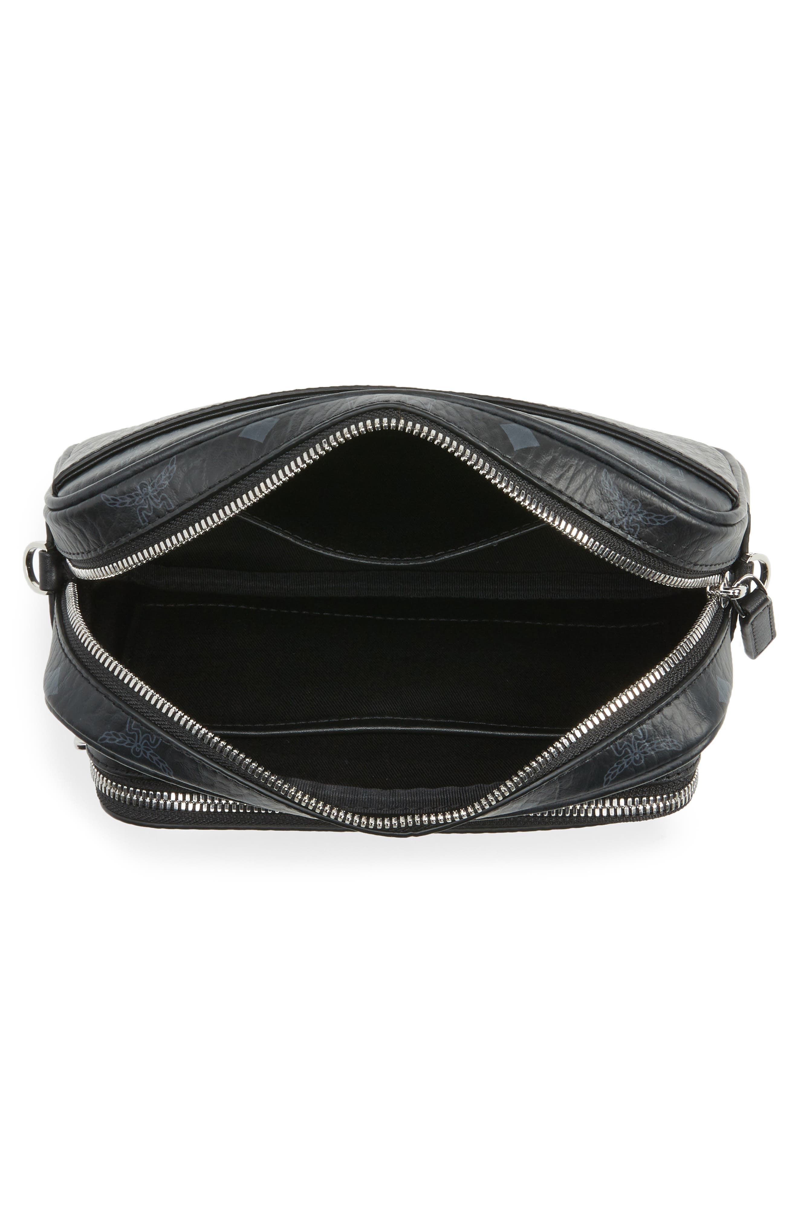 Aren Crossbody in Visetos, Alternate, color, BLACK