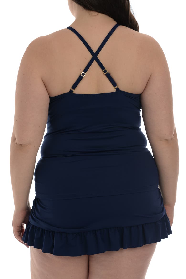 Island Goddess Keyhole Tankini Swim Top, Alternate, color, INDIGO