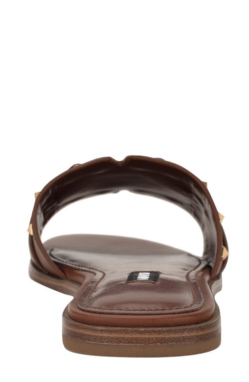 Nine West Griyen Studded Slide Sandal In Brown
