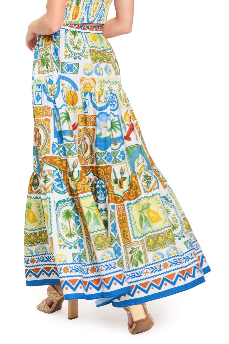 Tiered Maxi Skirt, Alternate, color, IVORY MULTI