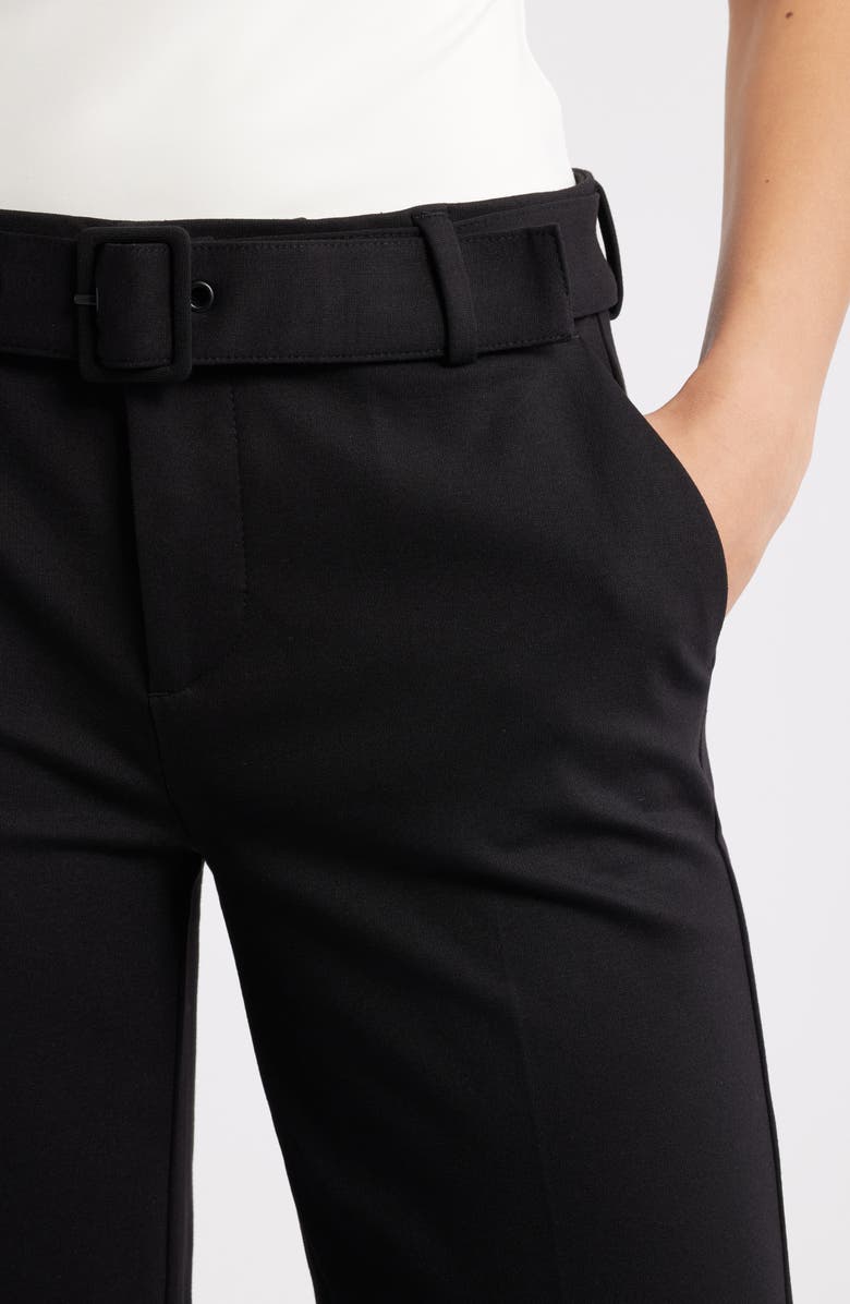 Liverpool Los Angeles Belted Kelsey Wide Leg Pants, Alternate, color, Black