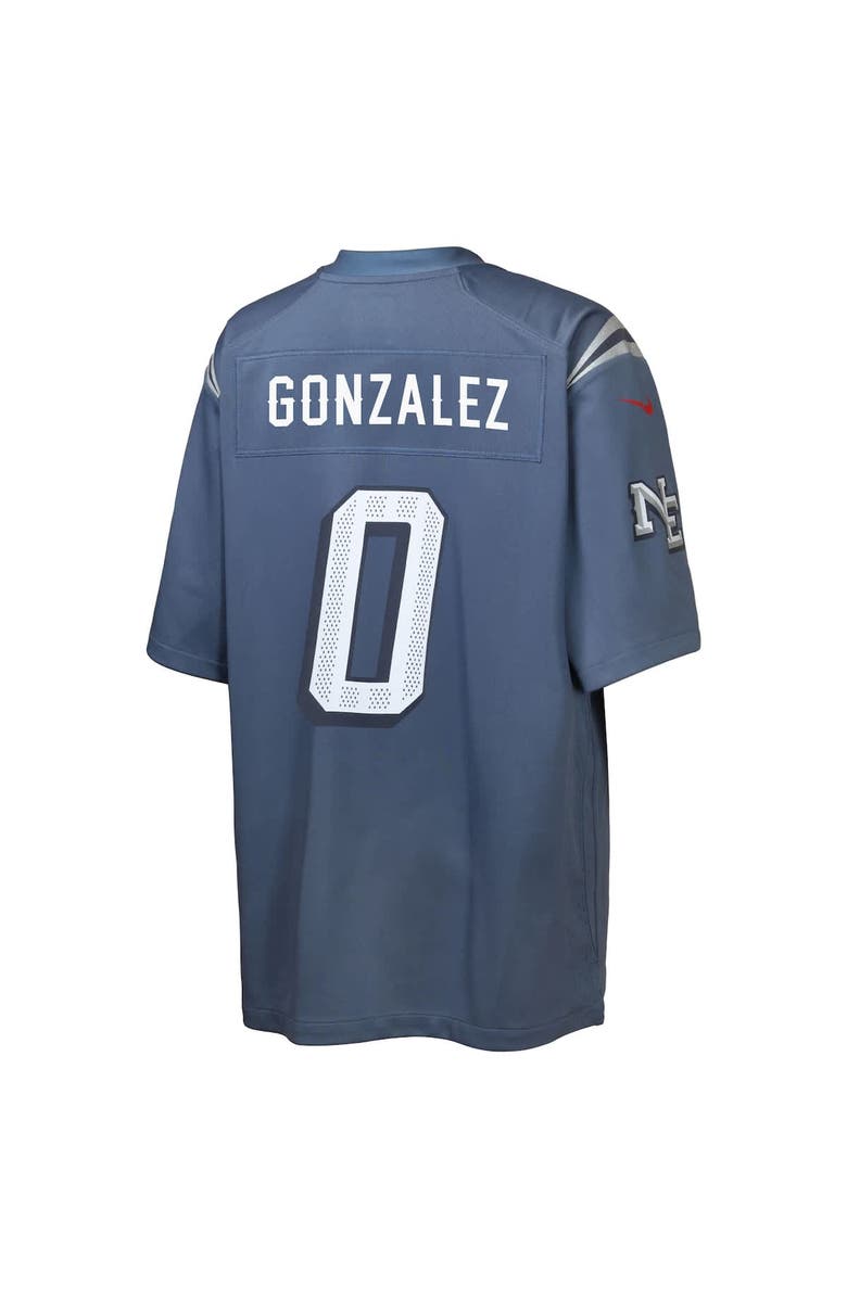 Nike Youth Nike Christian Gonzalez Storm Blue New England Patriots 2025 Rivalries Collection Game Jersey, Alternate, color, 
