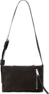 AllSaints Small Alba Zip Suede Crossbody Bag
