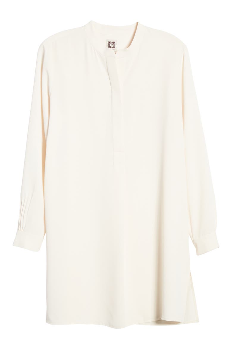 Nehru Tunic Shirt, Alternate, color, ANNE WHITE