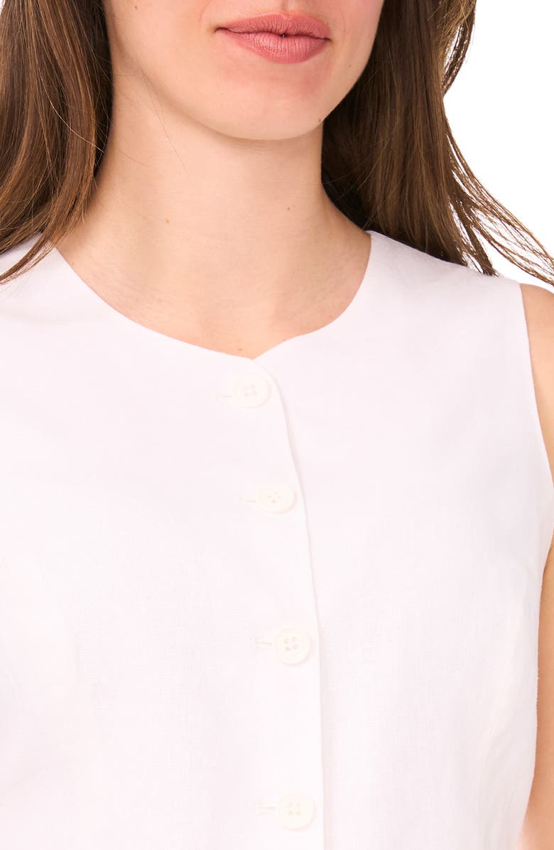 Halogen<sup>®</sup> Linen Blend Vest, Alternate, color, Bright White