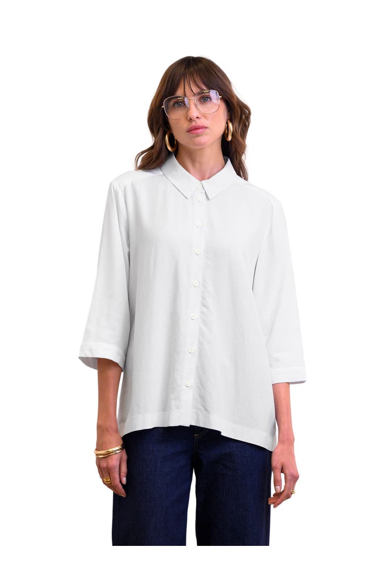 Pleat Back Shirt, Alternate, color, WHITE