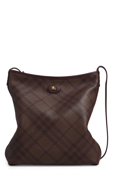 Small Highlands Check Leather Shoulder Bag