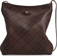 Burberry Small Highlands Check Leather Shoulder Bag