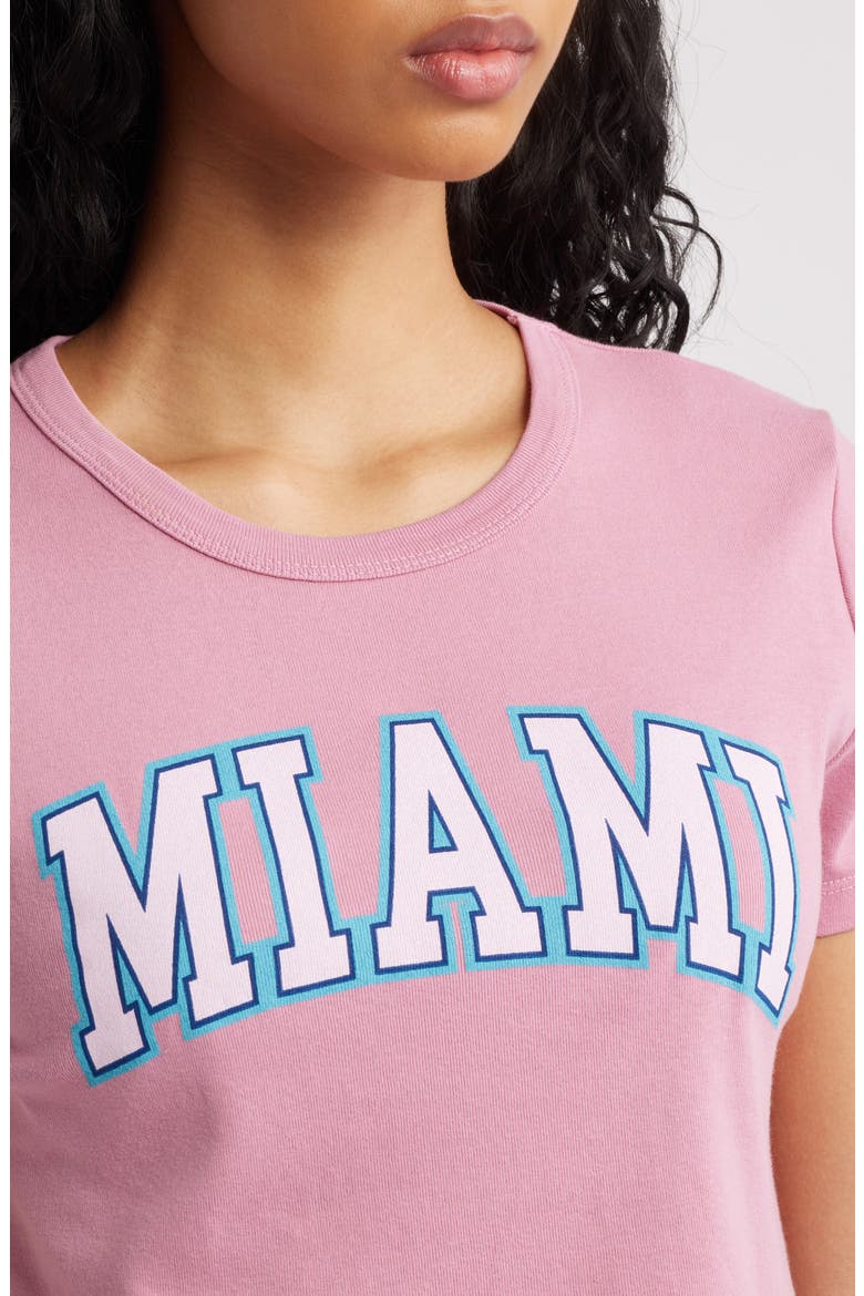 Miami Location Cotton Graphic Baby Tee, Alternate, color, LILAS PINK
