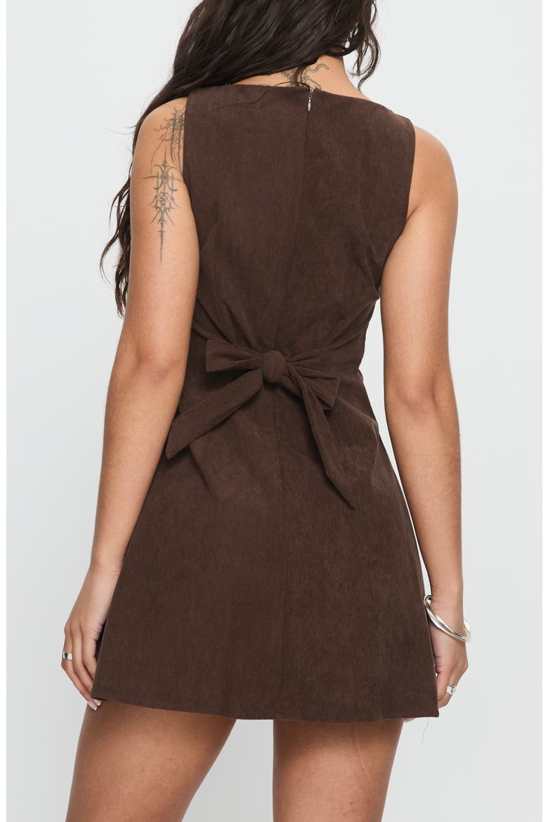 Alfalfa Sleeveless Corduroy Minidress, Alternate, color, CHOCOLATE