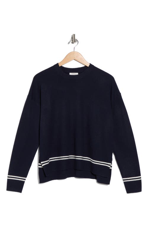 Nordstrom Rack Tipped Crewneck Sweater In Blue