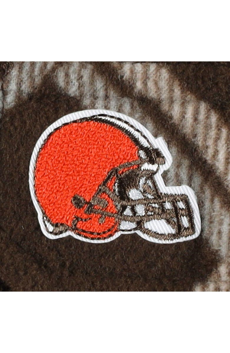 ANTIGUA Men's Antigua Brown Cleveland Browns Industry Flannel Button-Up Shirt Jacket, Alternate, color, Brown