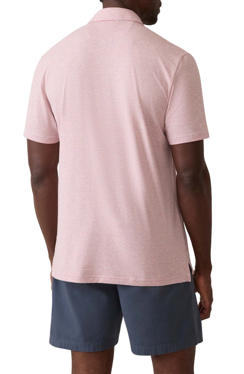 Faherty Movement Polo, Alternate, color, Rose Madaket Stripe