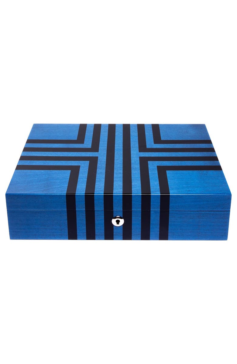 Rapport London LABYRINTH TEN WATCH BOX, Alternate, color, Blue