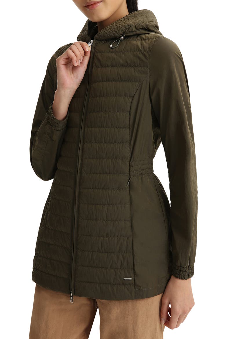 Violet Water Repellent Down Parka, Main, color, ARMY OLIVE