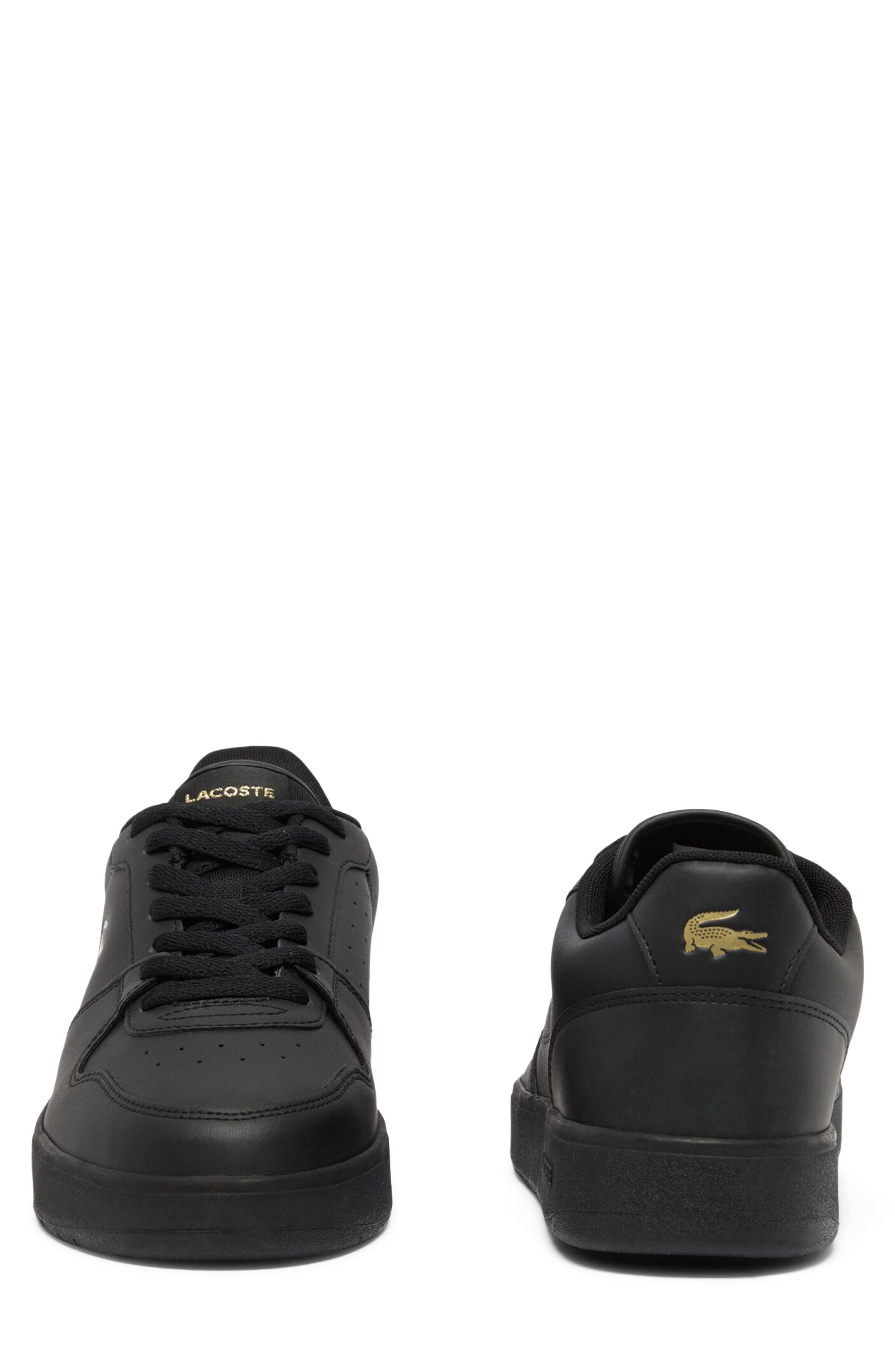 Lacoste Low Top Sneaker, Alternate, color, Black/ Gold