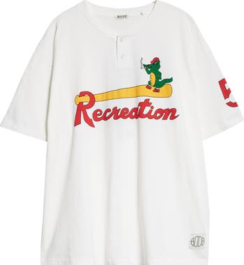【関税込み】Bode ホワイト Reptile Rec ヘンリーネック Tシャツ 関税込み】Bode ホワイト Reptile Rec ヘンリーネック Tシャツ
