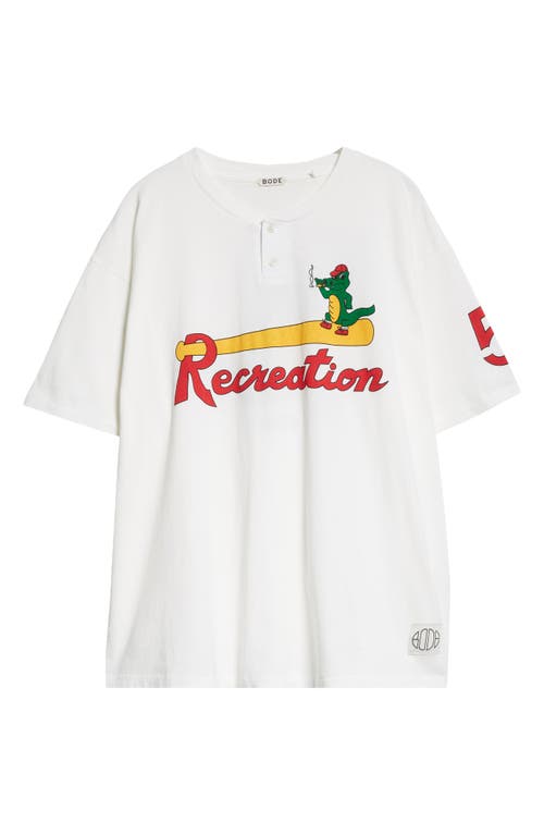 Bode Reptile Recreation Graphic T-shirt In White | ModeSens