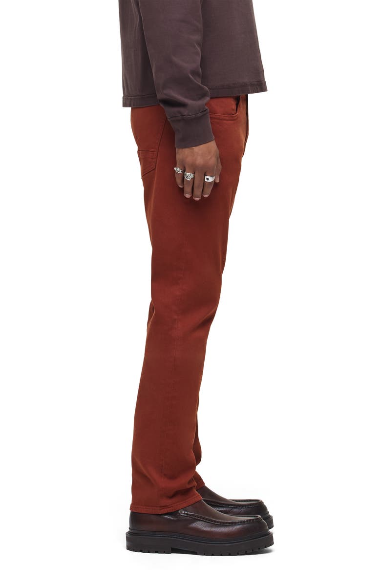 Hudson Jeans Blake Slim Straight Stretch Twill 5-Pocket Pants, Alternate, color, Brick