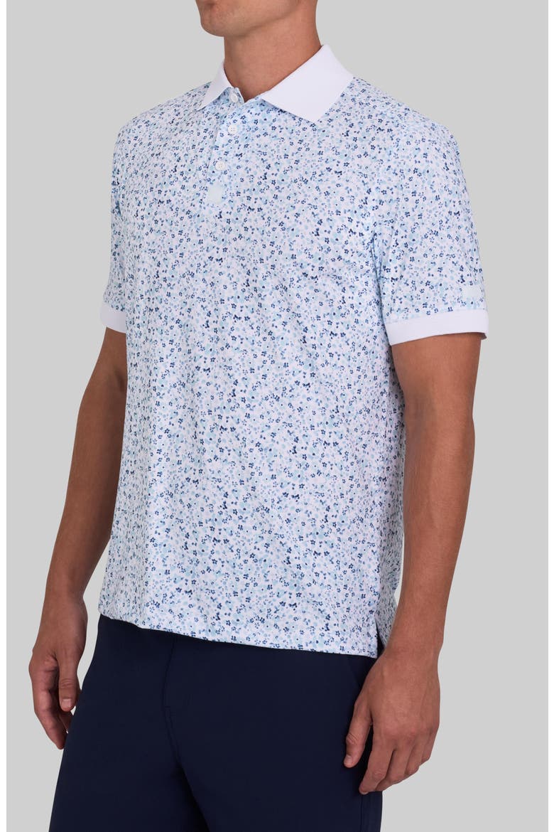 Evolution Ridge Floral Performance Golf Polo, Alternate, color, PALE BLUE