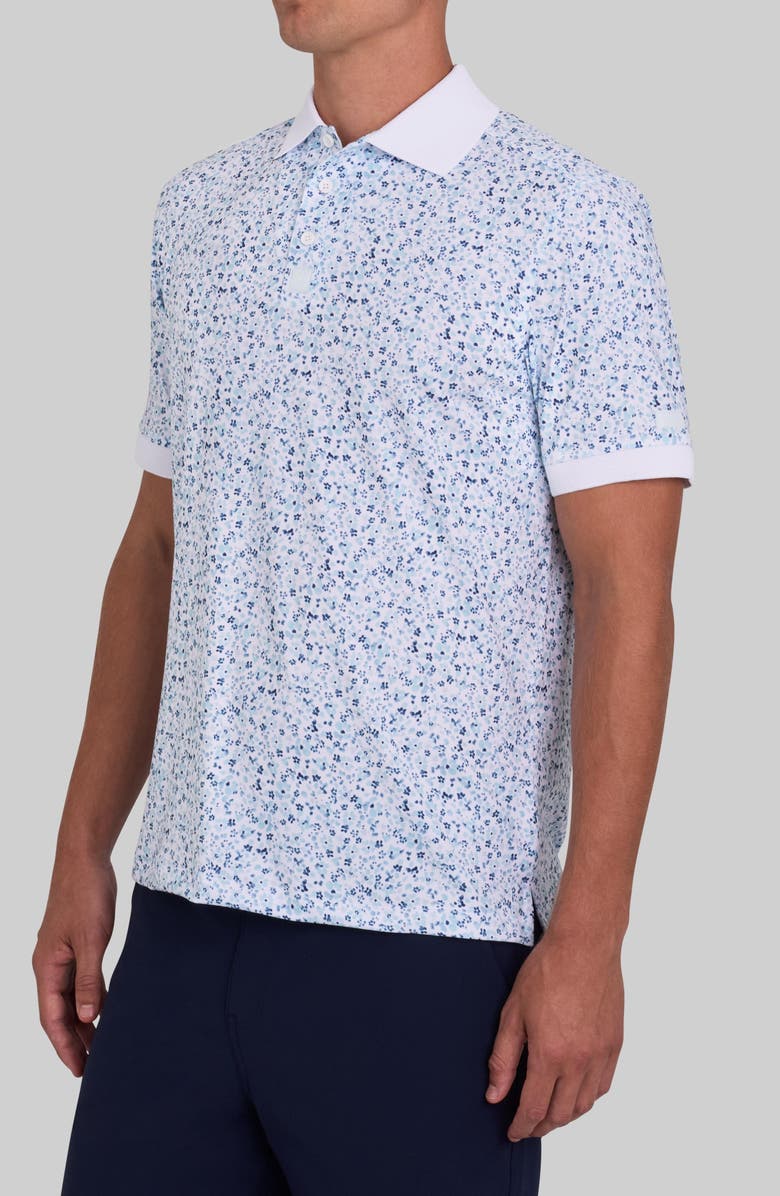Bad Birdie Evolution Ridge Floral Performance Golf Polo, Alternate, color, Pale Blue