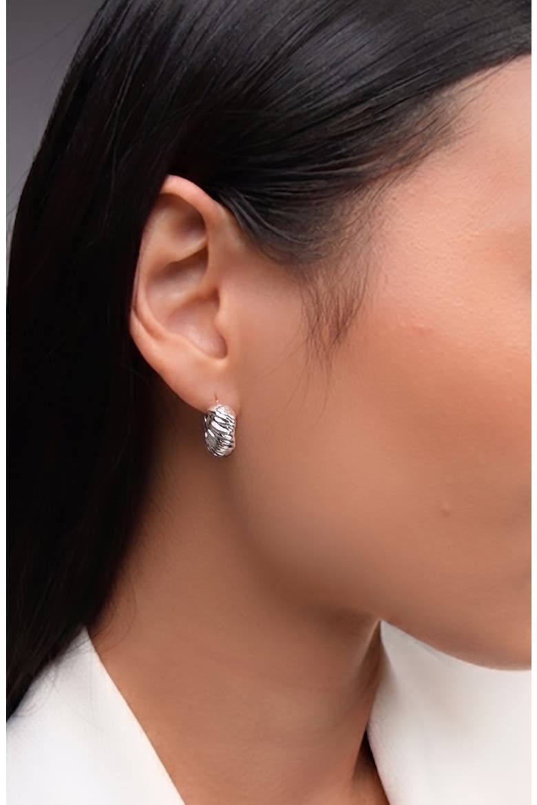 Kola Hoops in Silver, Alternate, color, Silver
