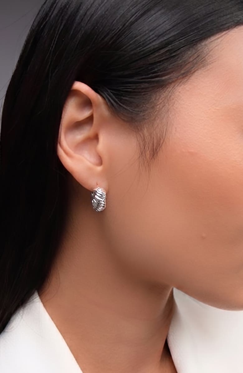 YOJ Kola Hoops in Silver, Alternate, color, Silver