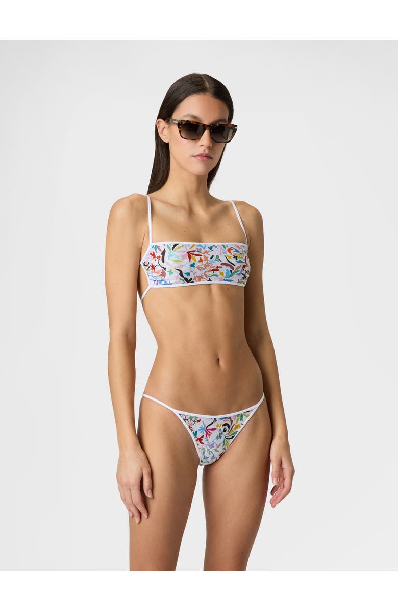 Missoni Bralette Bikini In Printed Stretch Fabric, Alternate, color, Multicoloured