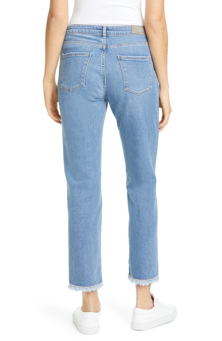 Fabiana Filippi Fringe Hem Straight Leg Jeans, Alternate, color, 