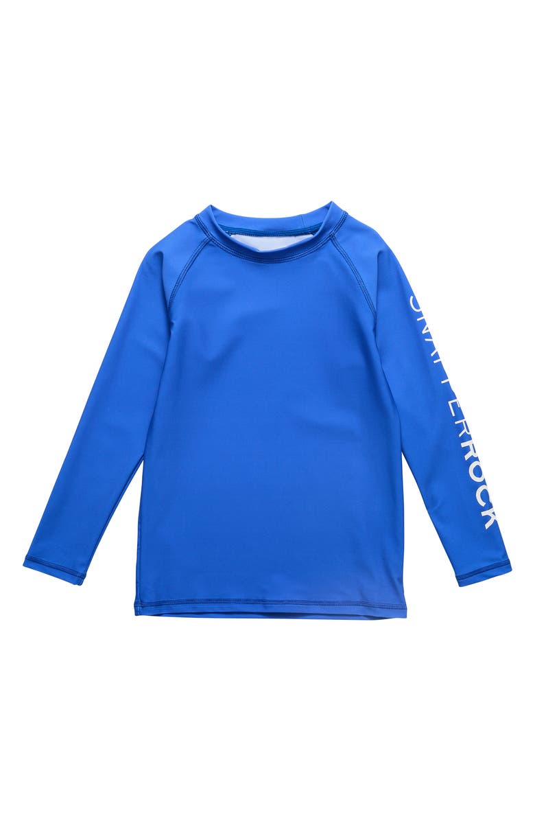 Snapper Rock Kids' Marine Blue Long Sleeve Rashguard Top, Main, color, Blue