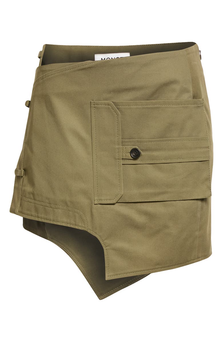 MONSE Deconstructed Trouser Cotton Twill Miniskirt, Alternate, color, 