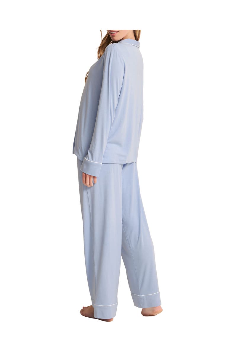 Adore Me Matilda Long Sleeve Top & Pants Pajama Set, Alternate, color, Medium Blue