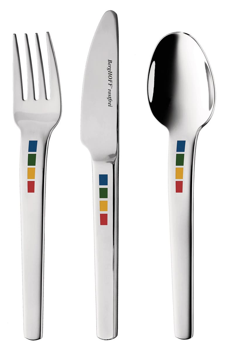 BergHOFF INTERNATIONAL Ralph Kramer Swipswap 3-Piece Flatware Set, Main, color, Silver