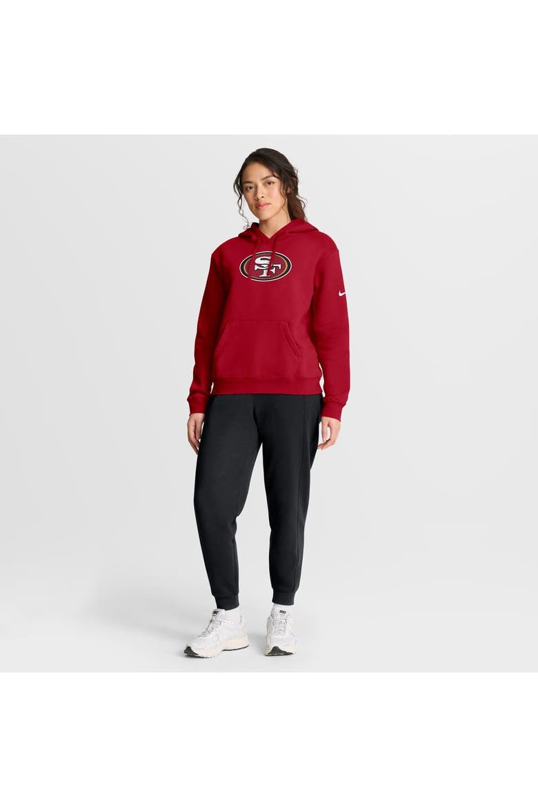 Women's Nike Scarlet San Francisco 49ers Club Fleece Pullover Hoodie, Alternate, color, Scarlet