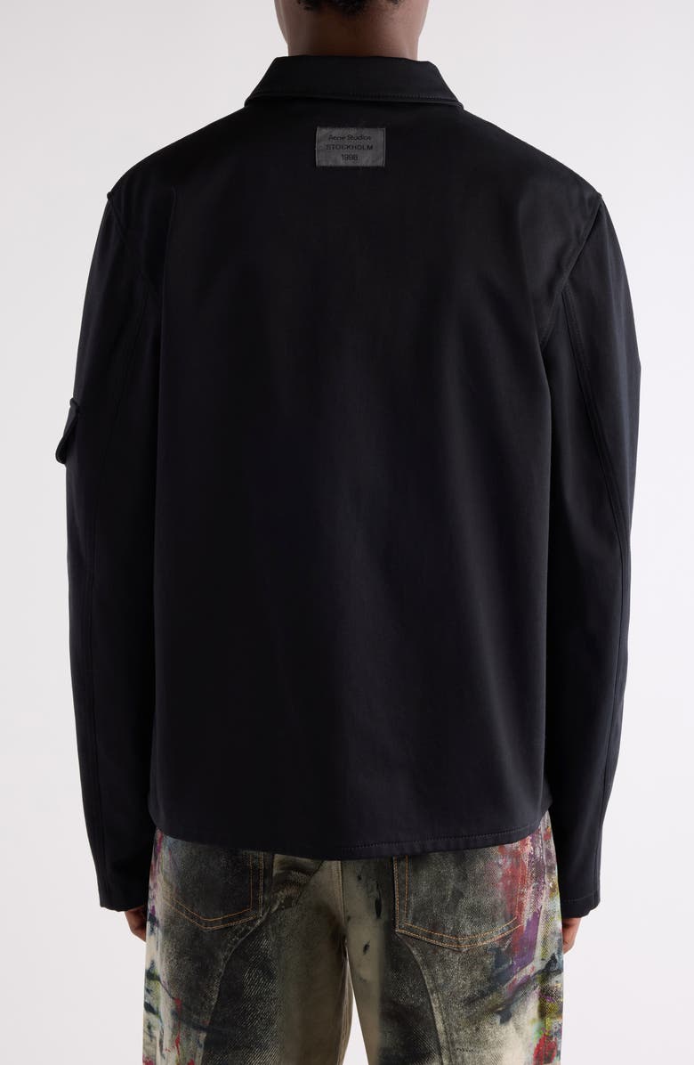 Acne Studios Ochino Heavyweight Cotton Sateen Jacket, Alternate, color, Black