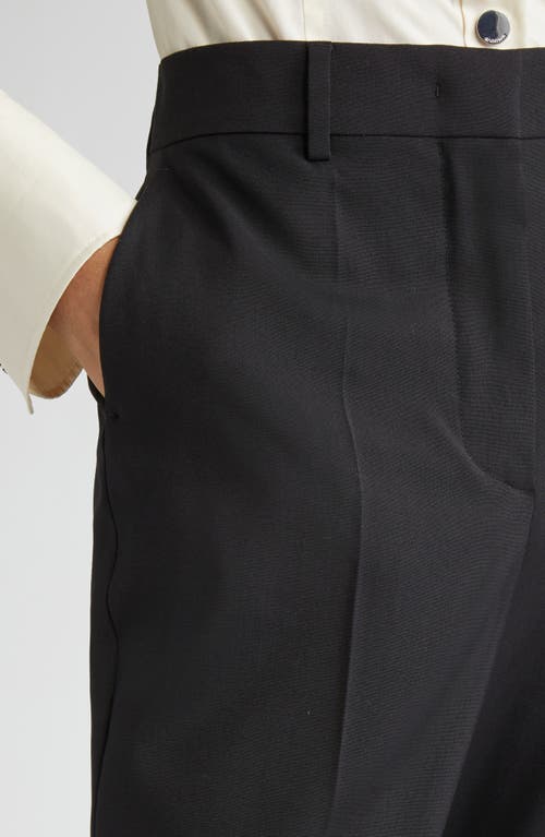Sportmax Hangar Virgin Wool Flare Leg Trousers In Black