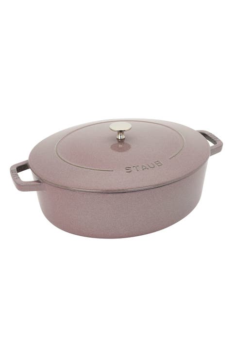 6.25-Quart Enameled Cast Iron Shallow Oval Dutch Oven